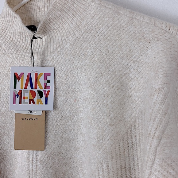 Halogen Textured light Heather Tunic in Oatmeal Size M - Picture 3 of 5